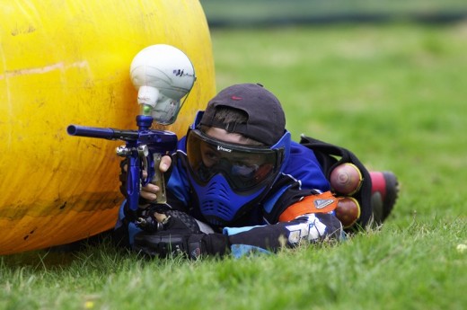 Paint-ball à Chur en Suisse.