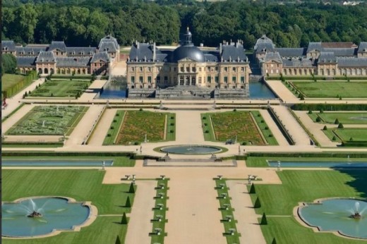 Château de Vaux le Vicomte vu du ciel