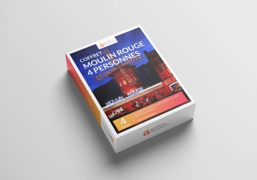 Coffret Moulin Rouge et Dîner pour 4 Personnes