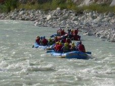 Rafting sur le Rhône, Suisse