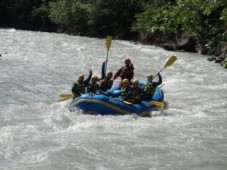 Rafting sur le Rhône, Suisse