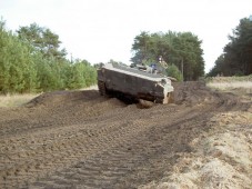 Tank Driving with a BMP in the Area of Magdeburg